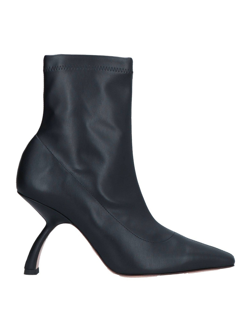 Sleek Black Pointed-Heel Ankle Boots